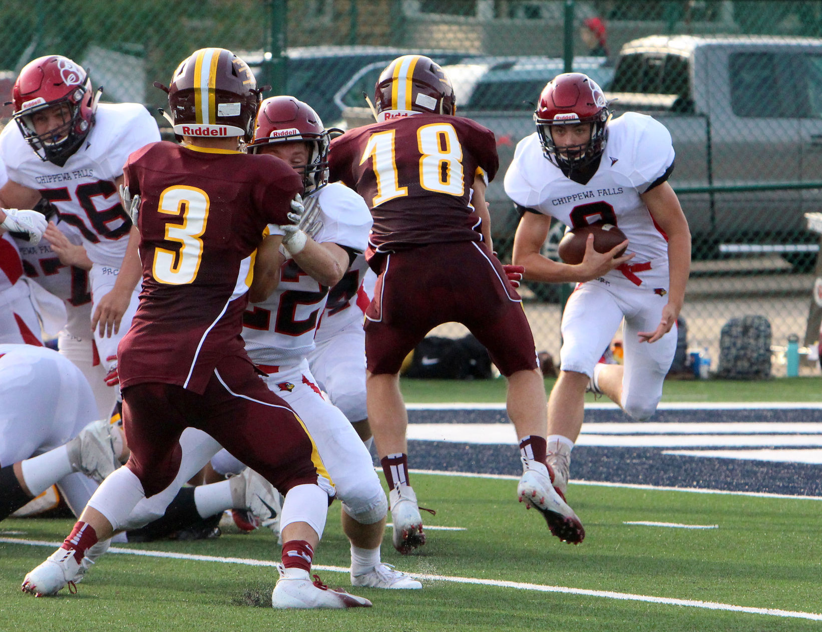 Chi-Hi football at Menomonie 8-31-18